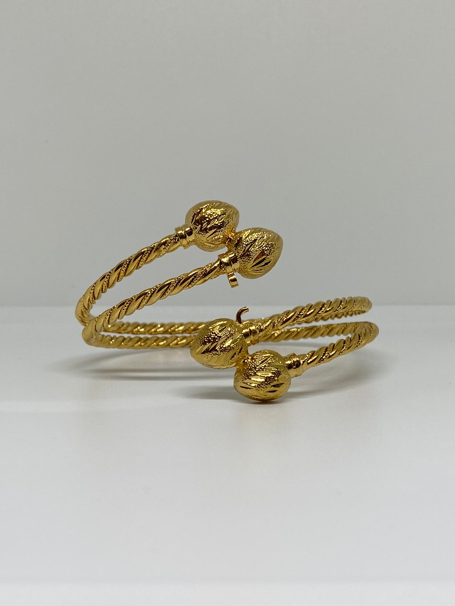 Gold Plated Decorative Bangle Bracelet | Fashion Jewelry for Women
