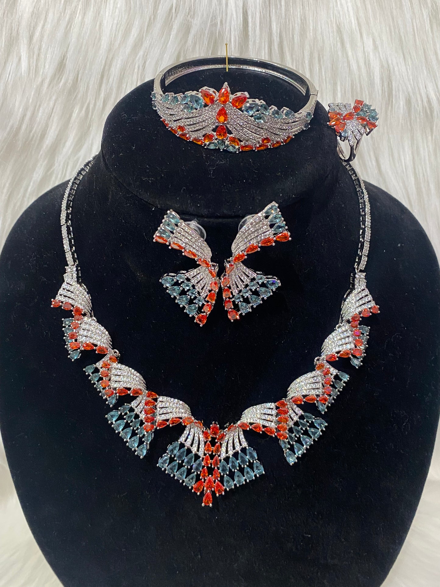White Gold Plated Set