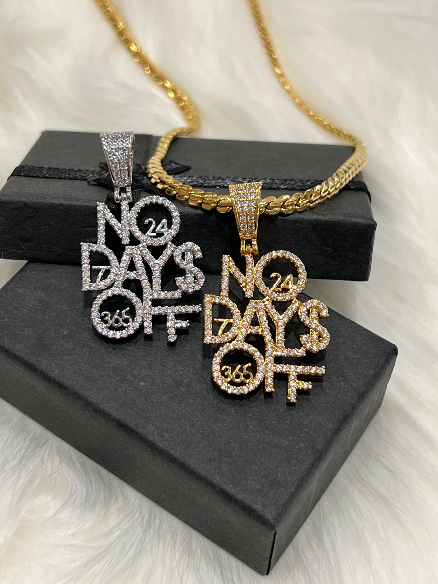 No Days Off Gold Plated Pendant