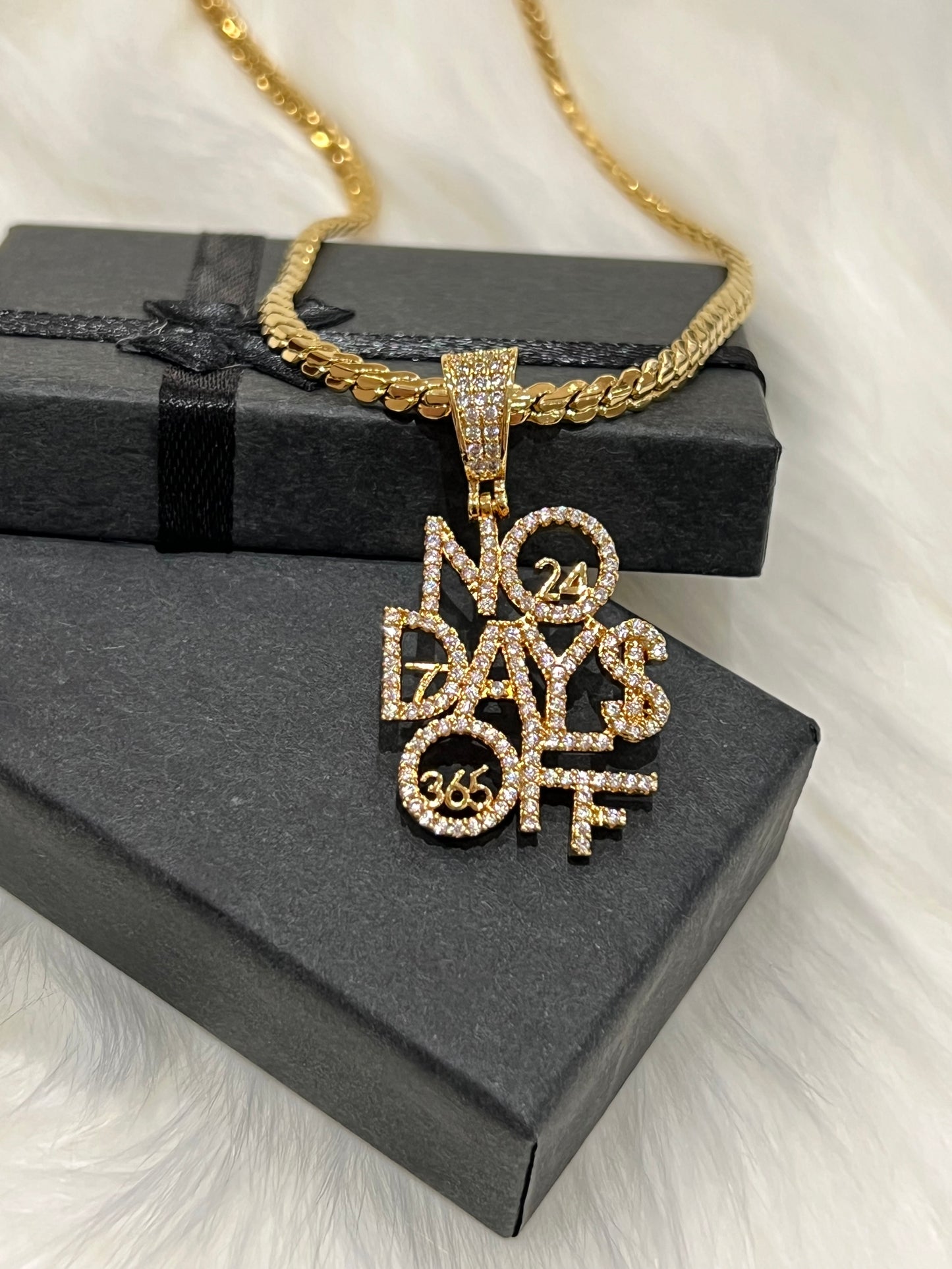 No Days Off Gold Plated Pendant