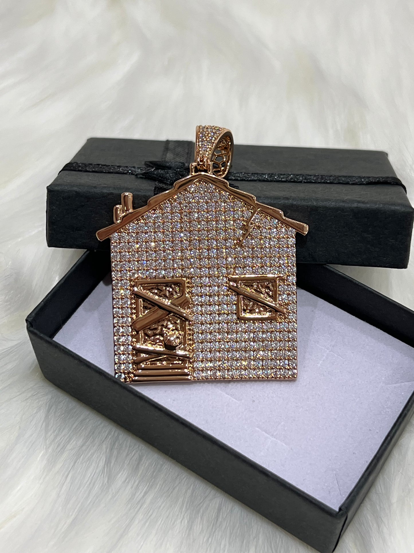 Gold Plated House Pendant