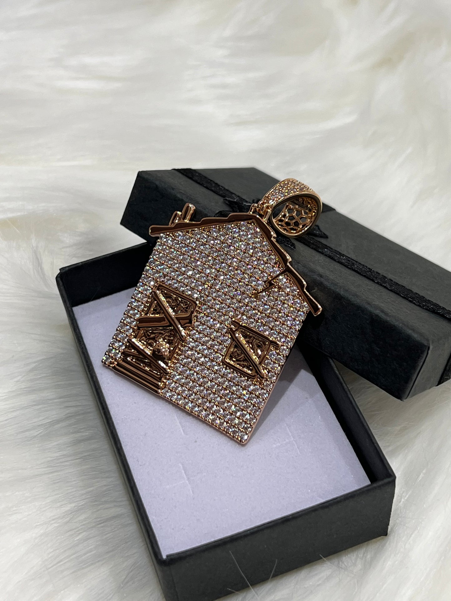 Gold Plated House Pendant