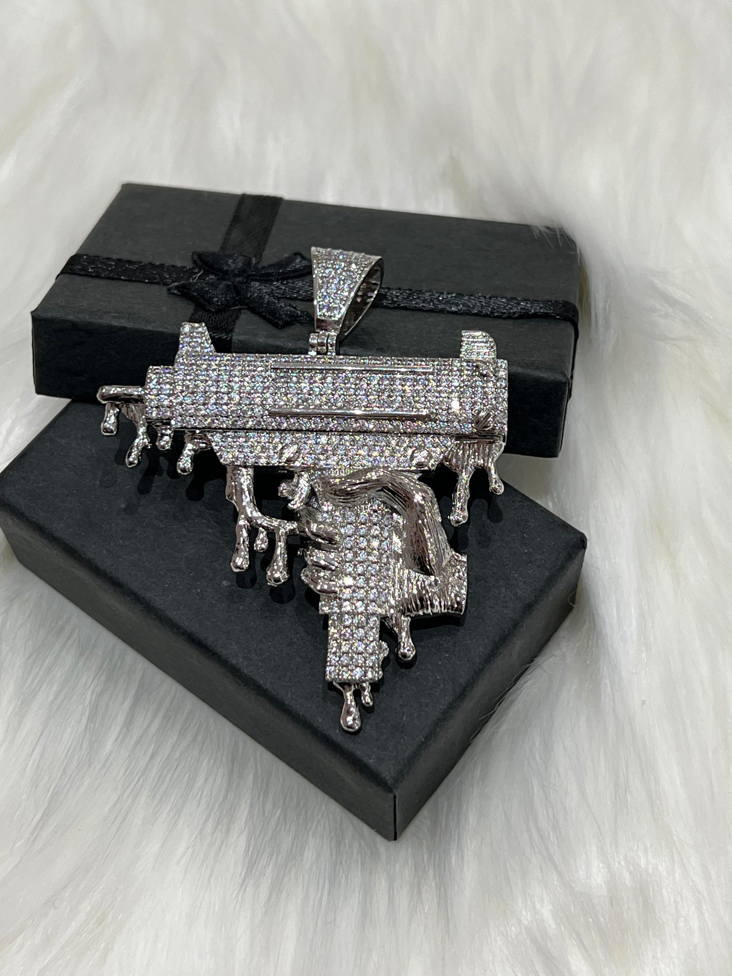 Gold Plated Gun Pendant