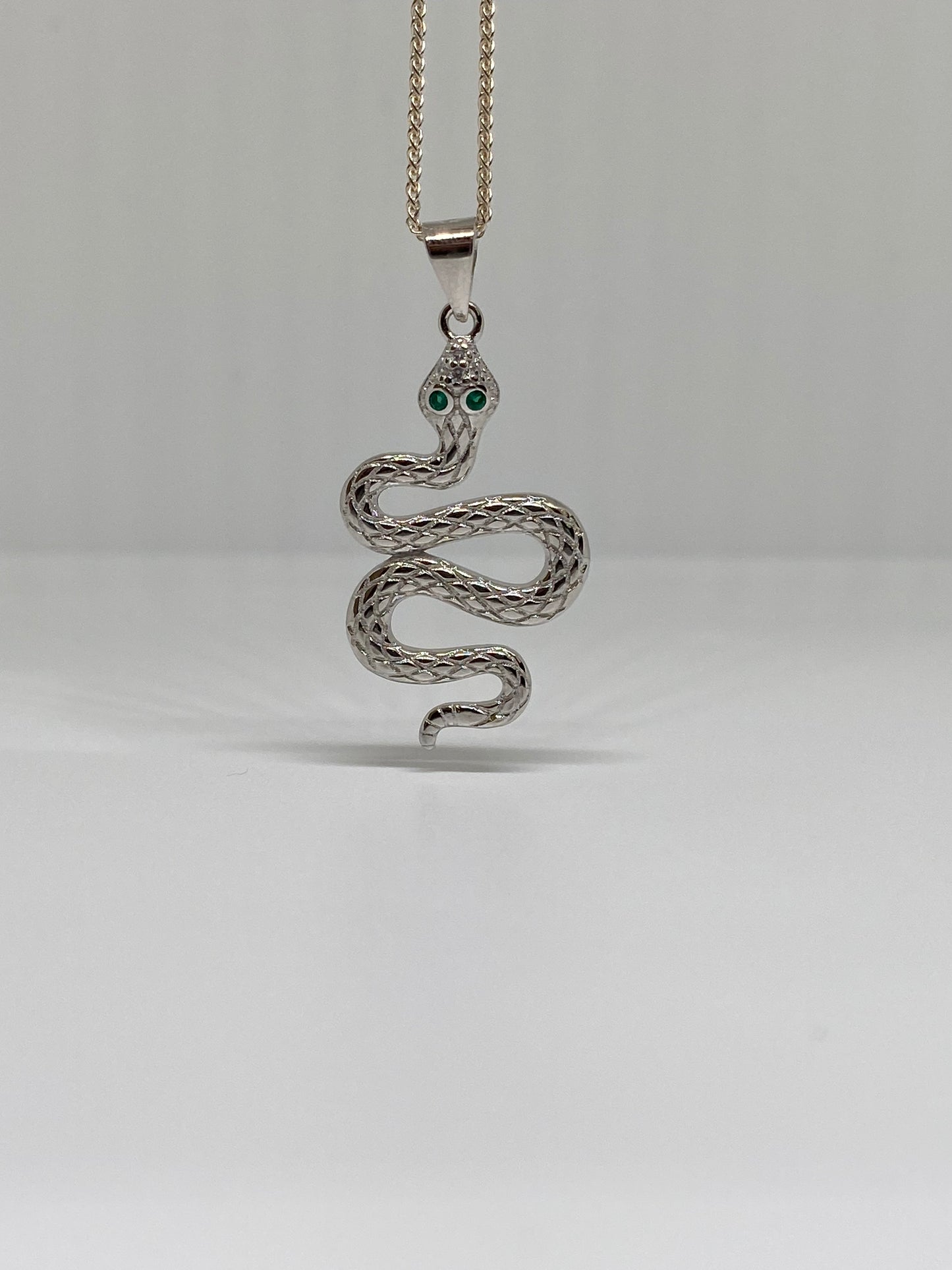 925 Sterling Silver Snake Pendant