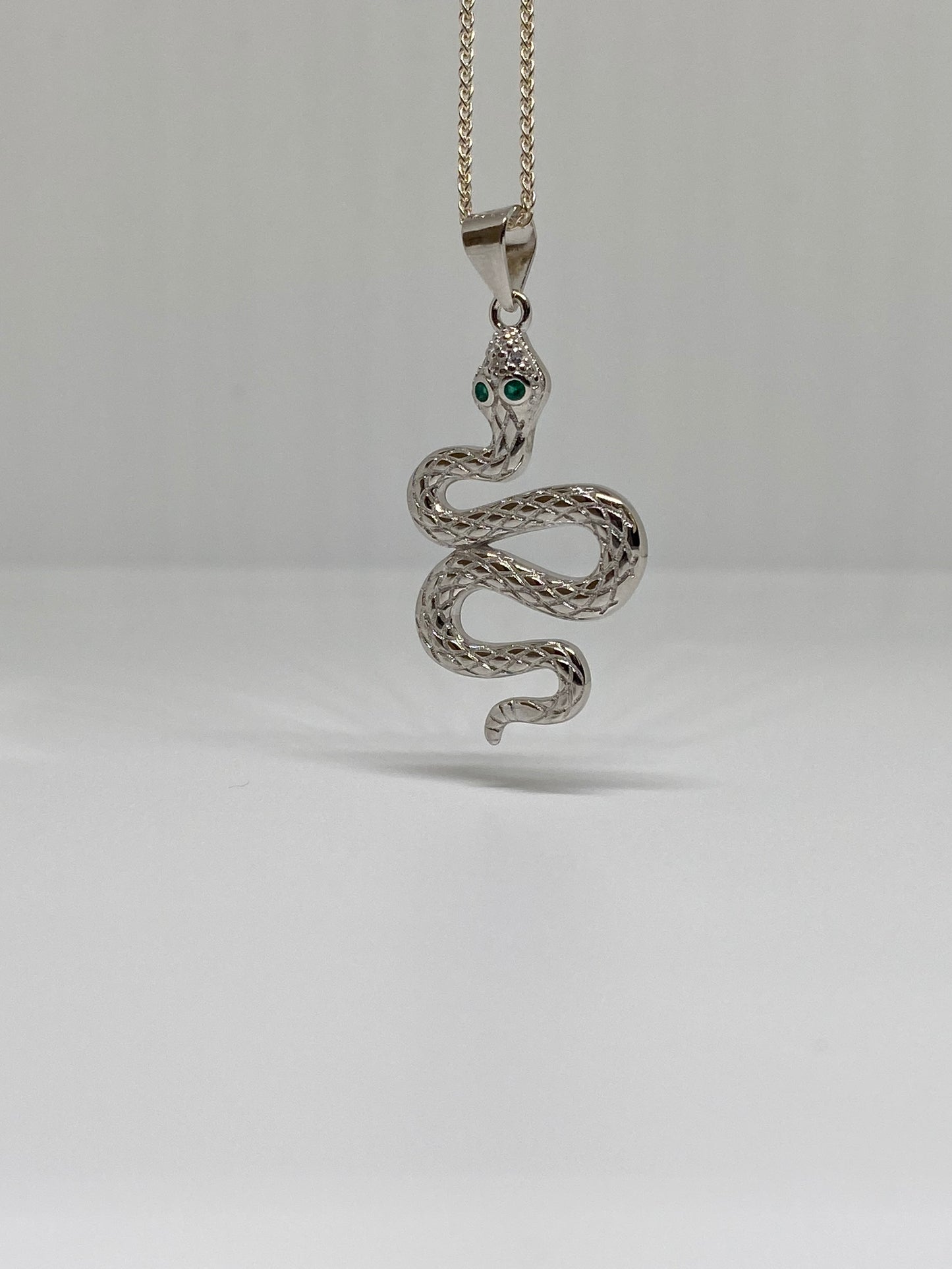 925 Sterling Silver Snake Pendant