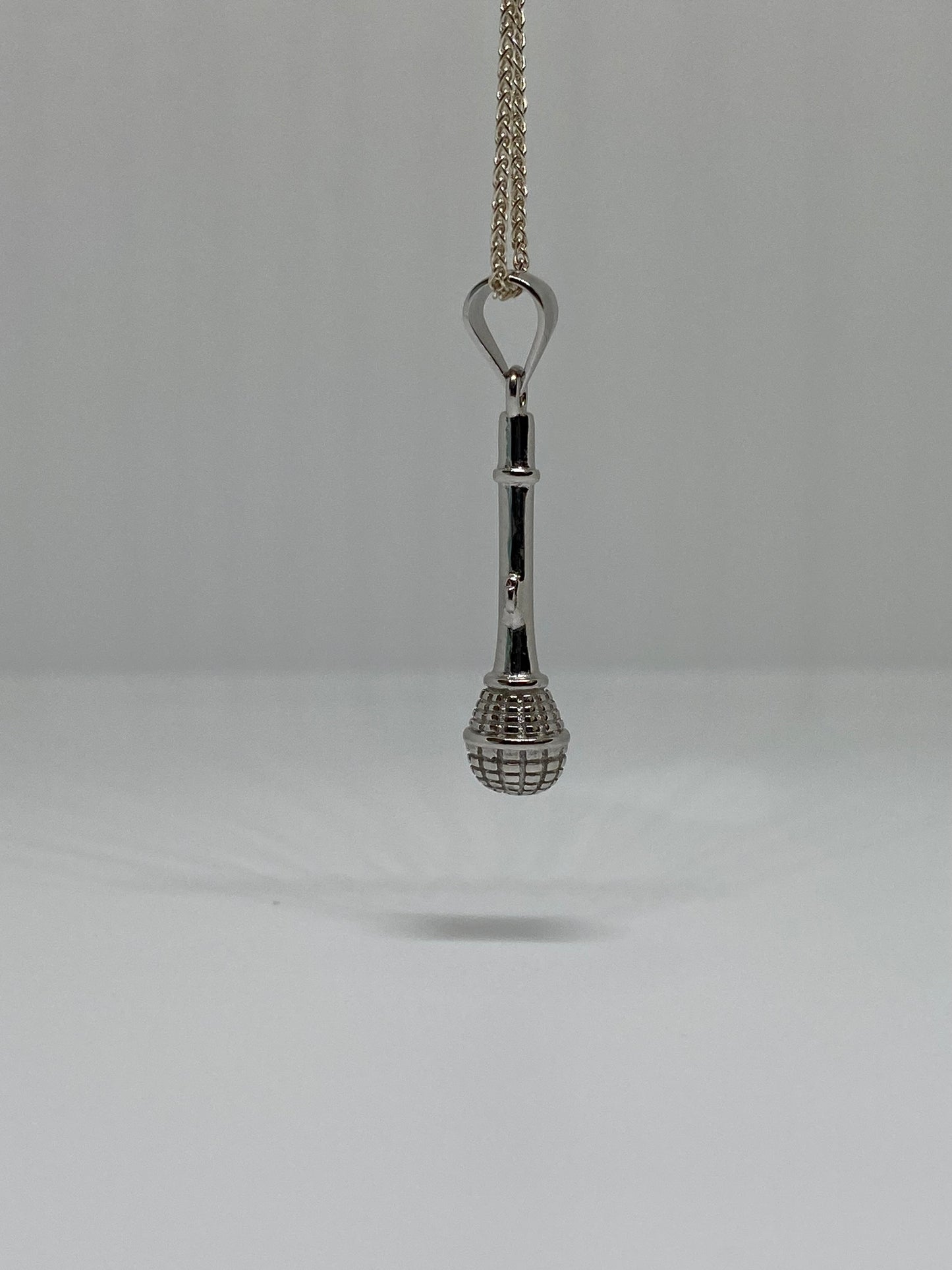 Sterling Silver Microphone Pendant