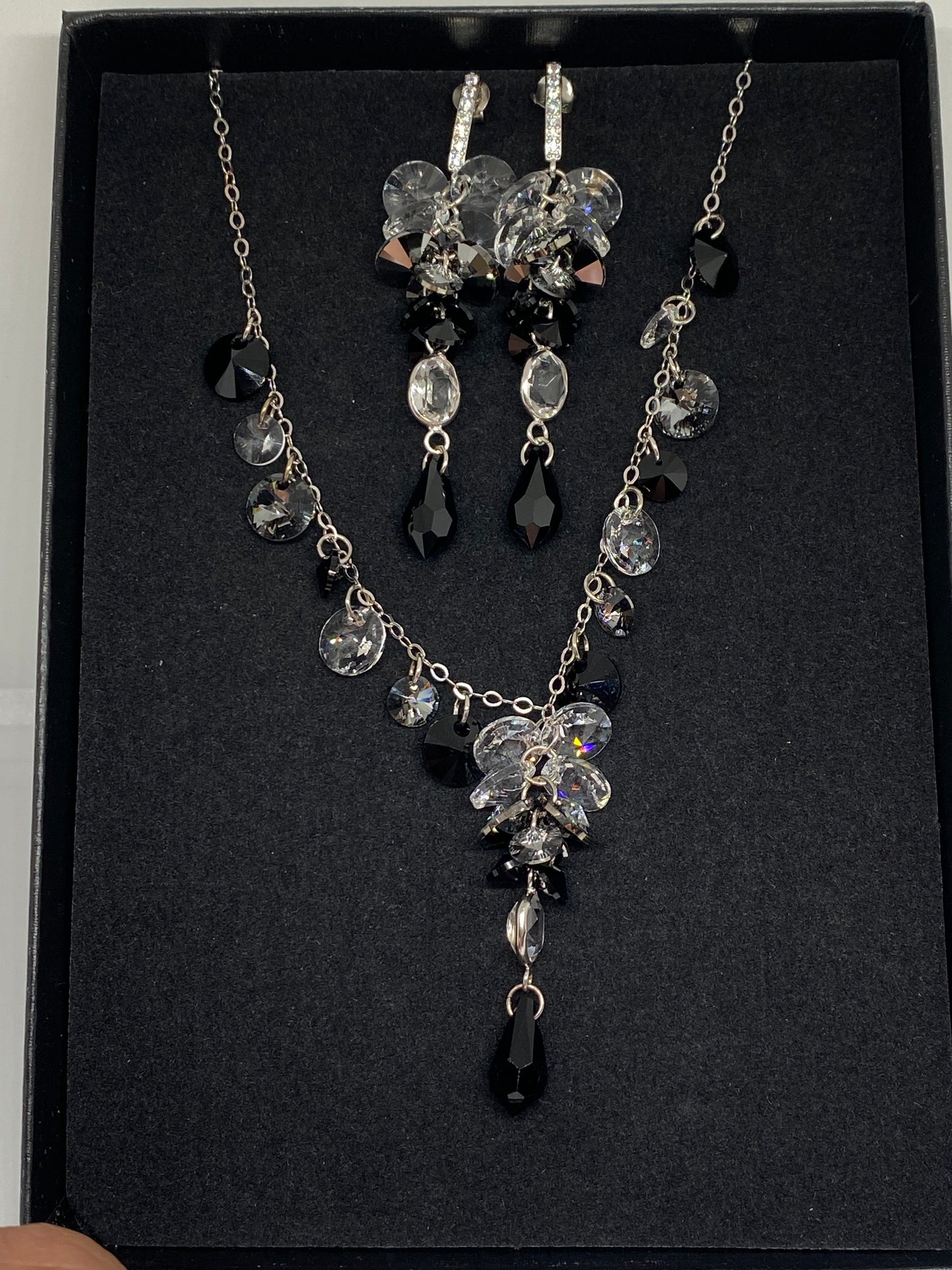 Sterling Silver Crystal Set