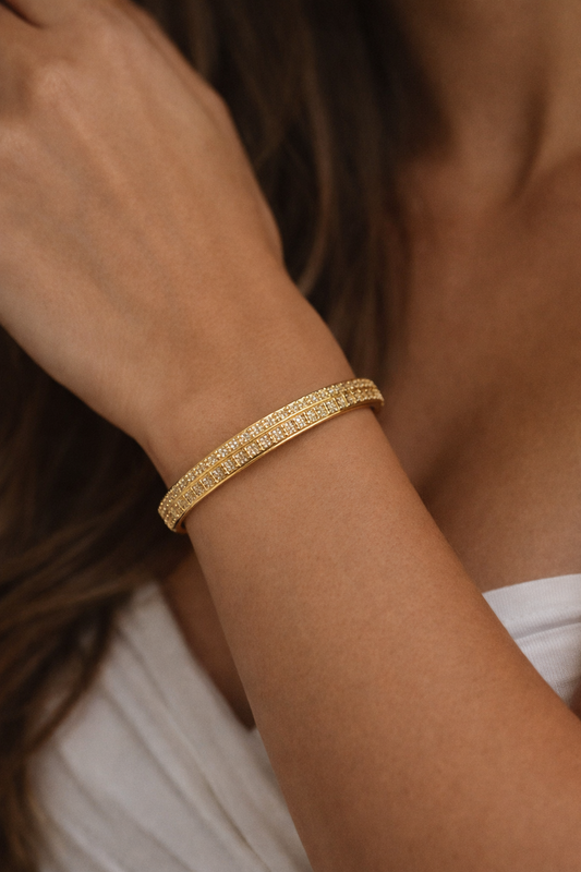 Gold Plated Bangle Bracelet | Classic Everyday Jewelry