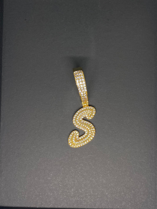 Gold Plated Letter S Pendant