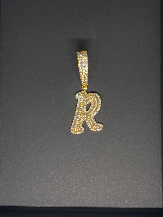 Gold Plated Letter R Pendant