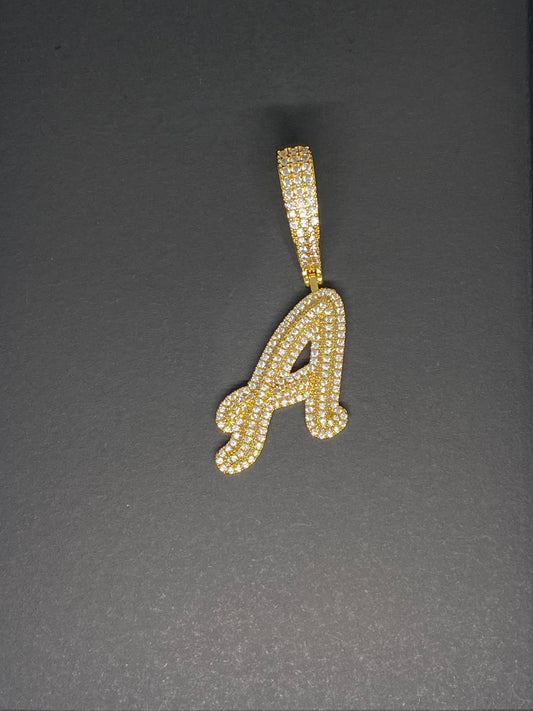 Gold Plated Letter A Pendant