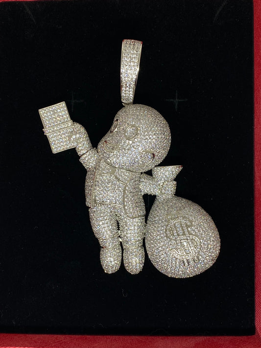 White Gold Plated Baby Pendant