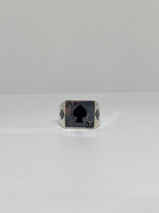 Sterling Silver Ace Ring