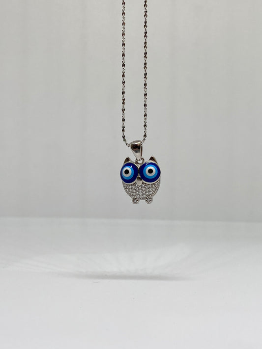 Sterling Silver Owl Pendant