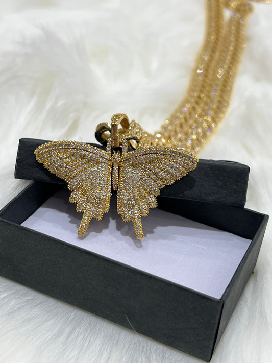 Gold Plated Butterfly Pendant