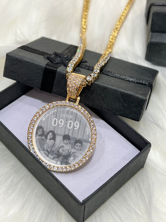 Gold Plated Photo Pendant