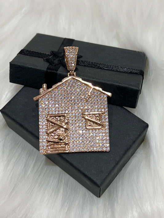 Gold Plated House Pendant