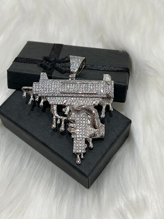 Gold Plated Gun Pendant