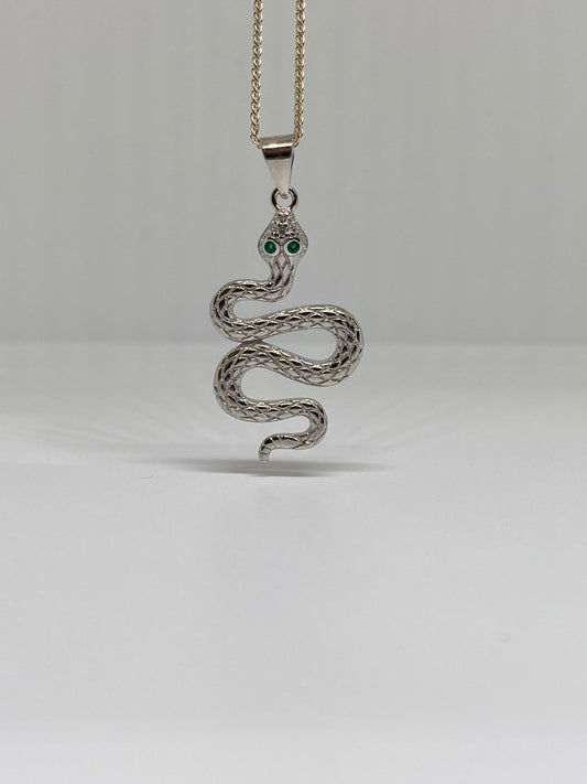 Sterling Silver Snake Pendant