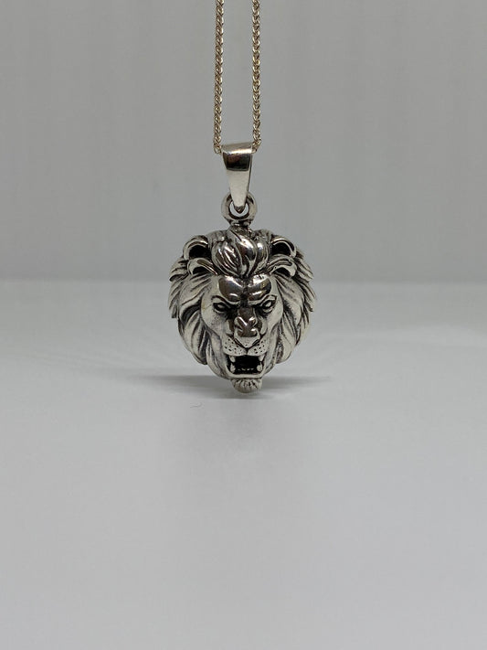 Real silver Lion pendant