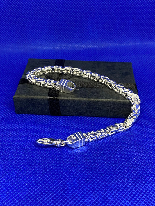 Sterling Silver Byzantine Bracelet