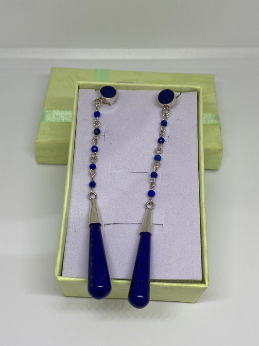 Sterling Silver Lapis Lazuli Earrings