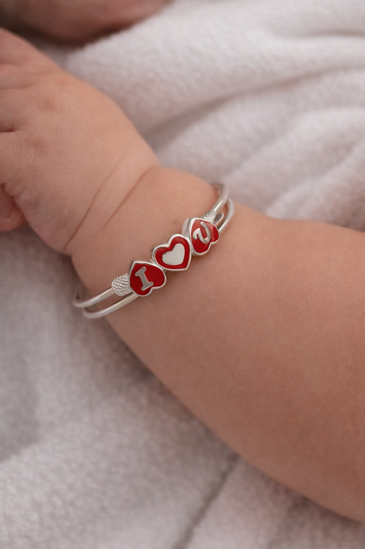 999 Sterling Silver Baby Bangle | Adjustable Baby Bracelet
